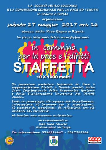 In cammino per la pace e i diritti: Staffetta 10x1000 metri il 27 maggio