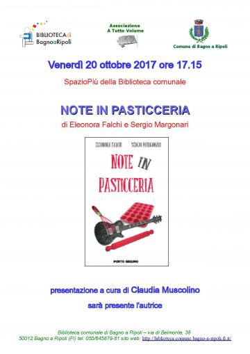 A tutto volume – Il 20 ottobre in biblioteca il libro Note in pasticceria