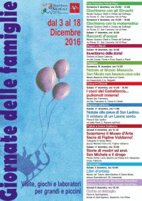 Giornate delle famiglie (3-18 dicembre) Giornate delle famiglie (3-18 dicembre)
