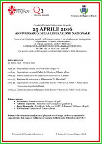 71° Liberazione: le iniziative del 25 Aprile 2016 71° Liberazione: le iniziative del 25 Aprile 2016